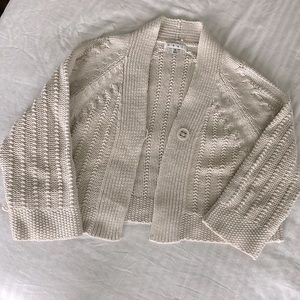 Cabi knit sweater cardigan - tan beige cream - size small